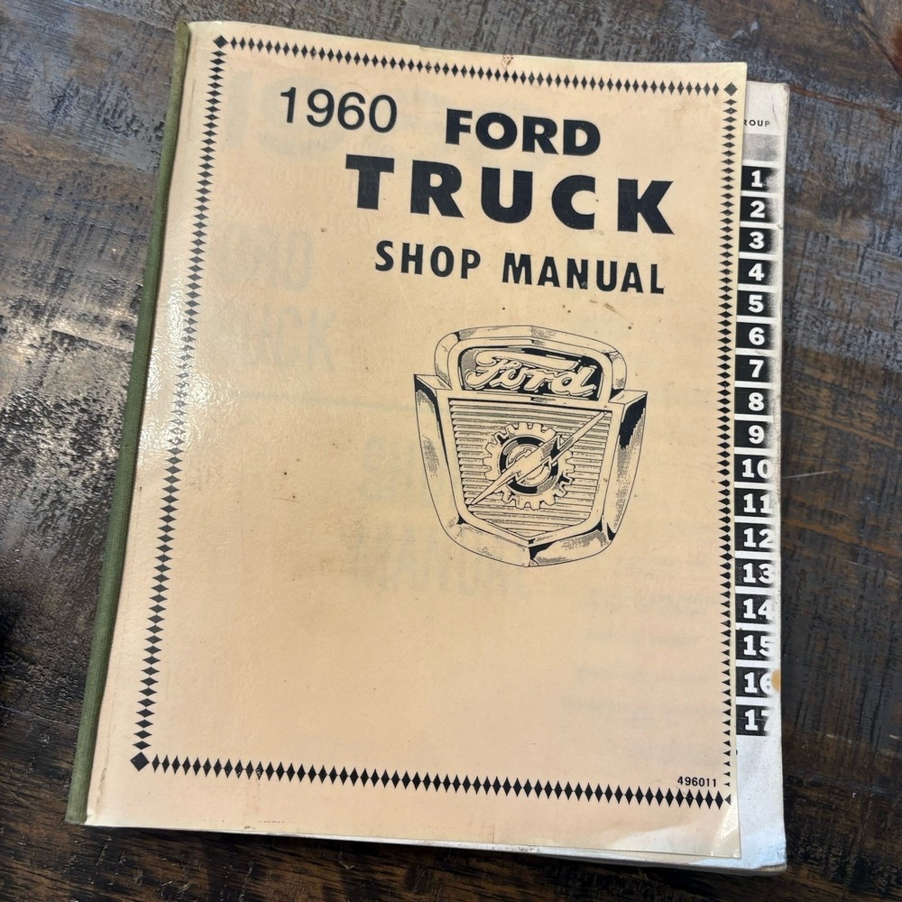 1960 FORD TRUCK SHOP BOOK / SERVICE MANUAL / ORIGINAL PICKUP PANEL TRUCK & MORE!